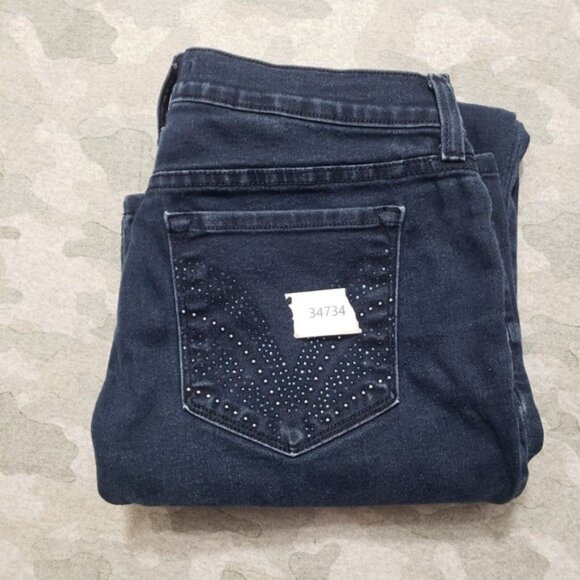 NYDJ Jeans Womens 30 Blue Made In USA Bootcut Denim Dark Wash - Picture 11 of 11